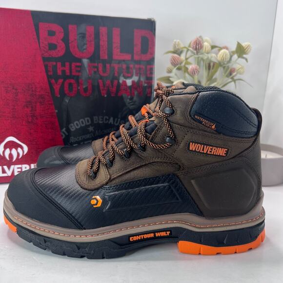 Wolverine Overpass Mid CM WP Lace Up Sneaker Summer Brown W10717 Men's US 13 EW - Picture 1 of 10